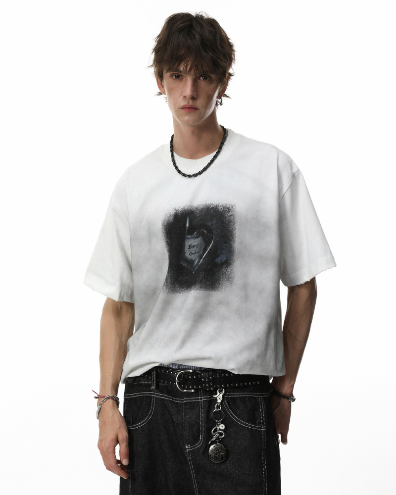 Techwear Vintage Distressed Graphic T-Shirt