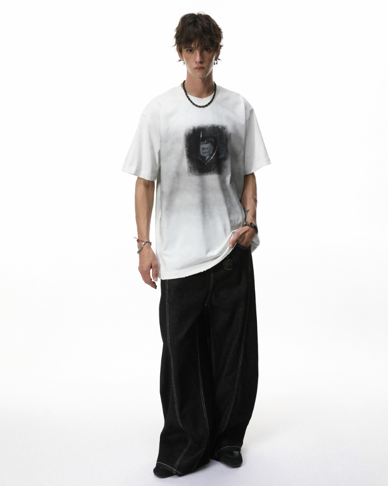 Techwear Vintage Distressed Graphic T-Shirt
