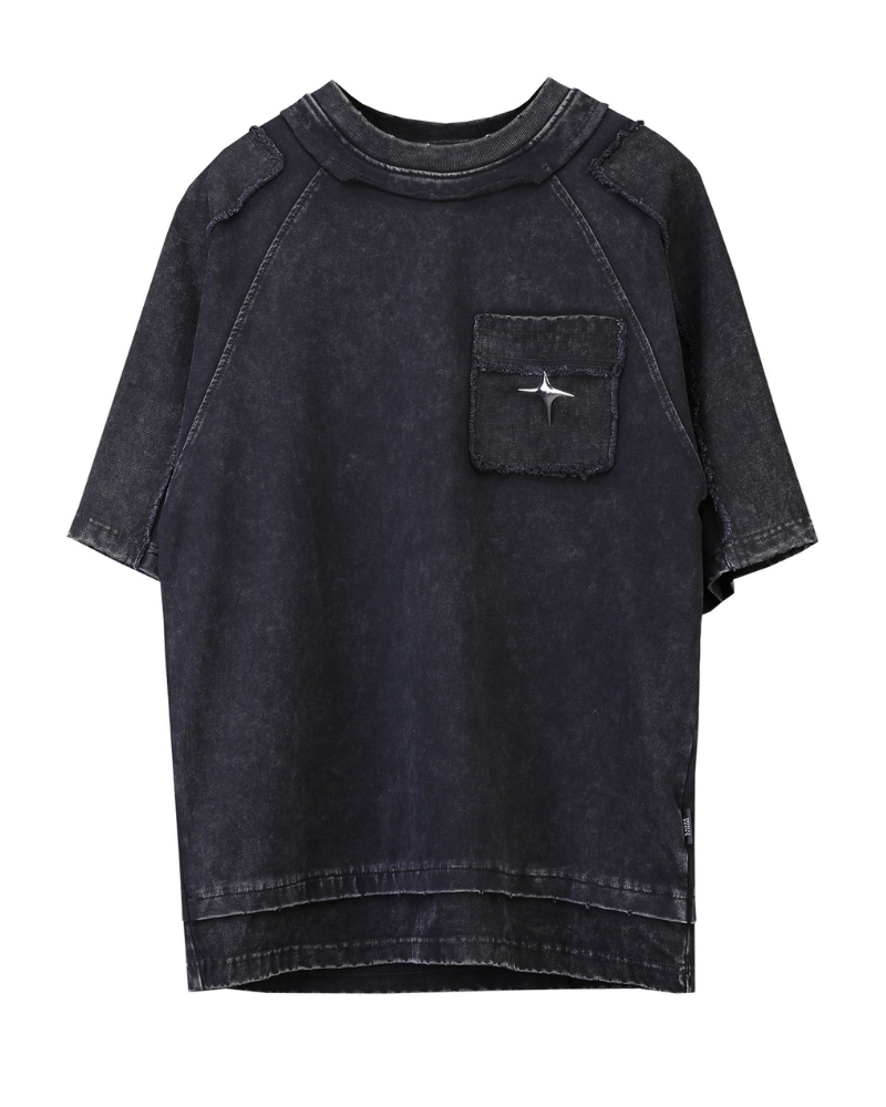Techwear Oversized Distressed Cotton T-Shirt