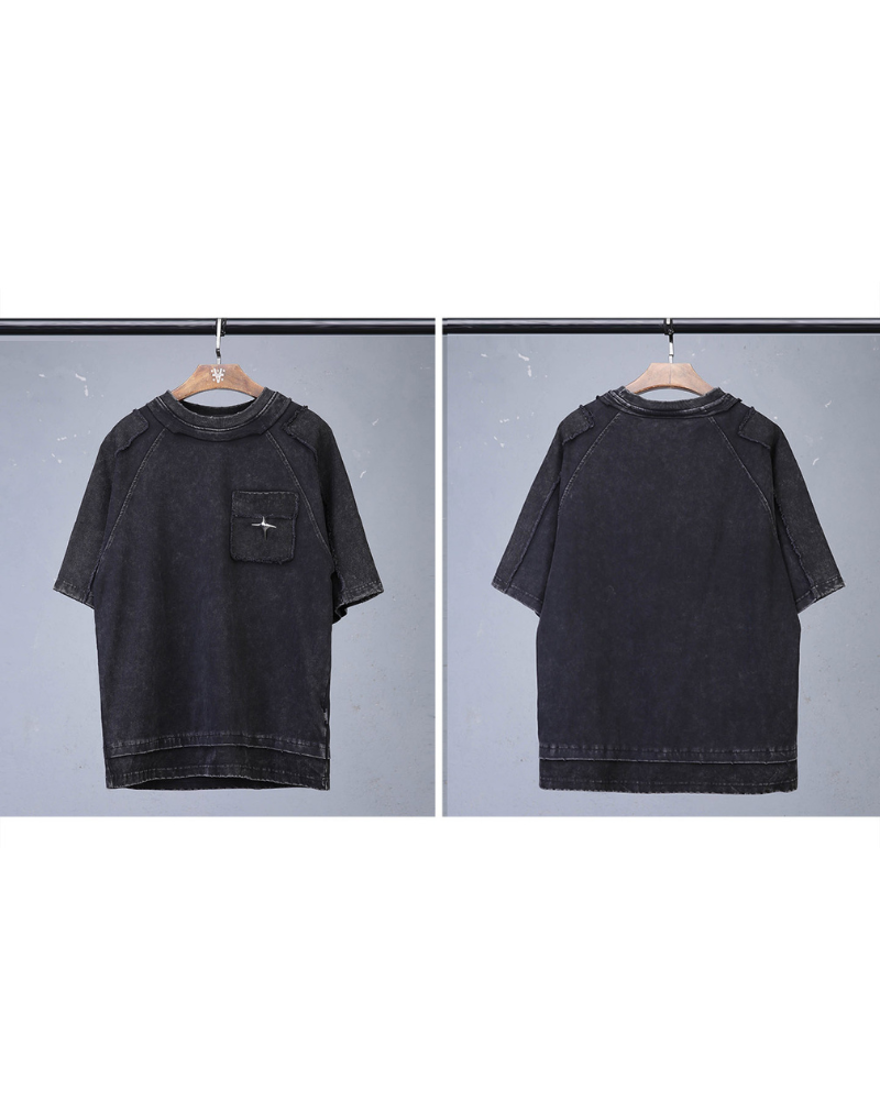 Techwear Oversized Distressed Cotton T-Shirt