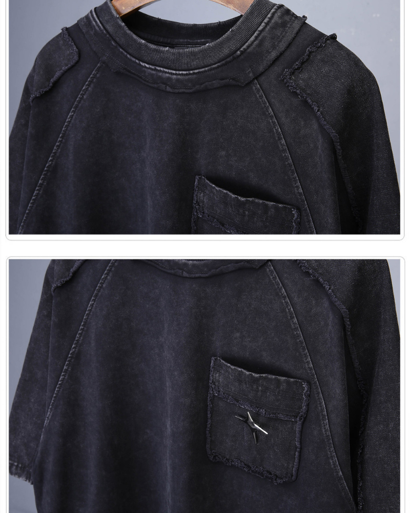 Techwear Oversized Distressed Cotton T-Shirt