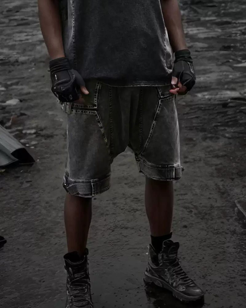Wasteland Low-Crotch Men's Cargo Shorts