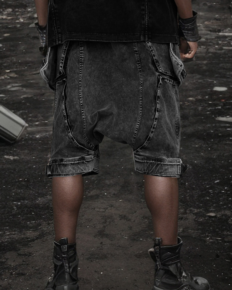 Wasteland Low-Crotch Men's Cargo Shorts