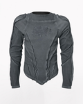 Wasteland Streetwear Wash Ribbed Long‐Sleeve Sweatshirt