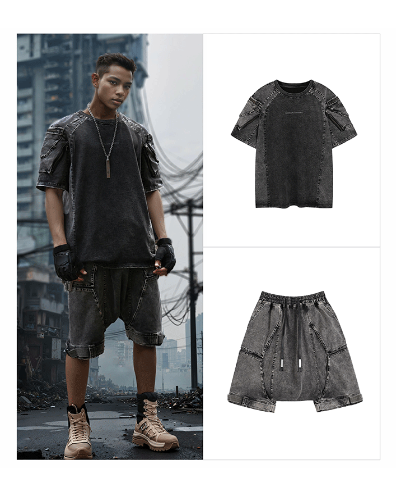 Wasteland Low-Crotch Men's Cargo Shorts