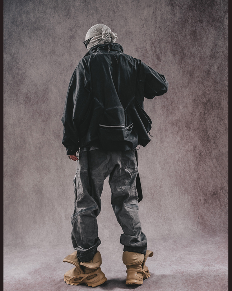 Wasteland Wear 3D Cut Distressed Double-Layer Cargo Pants