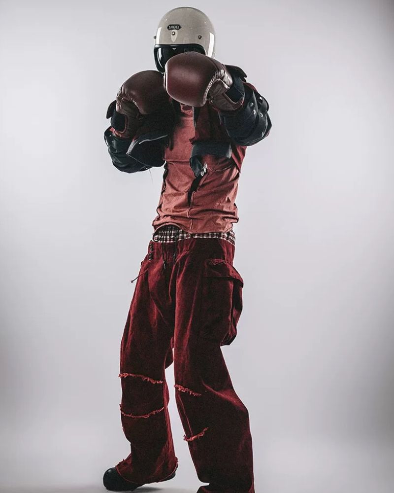 Wasteland Wear Angora Red Boxing Jacket