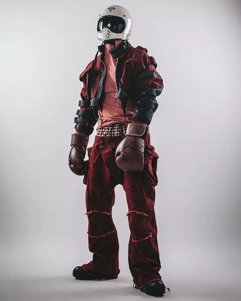 Wasteland Wear Angora Red Boxing Jacket