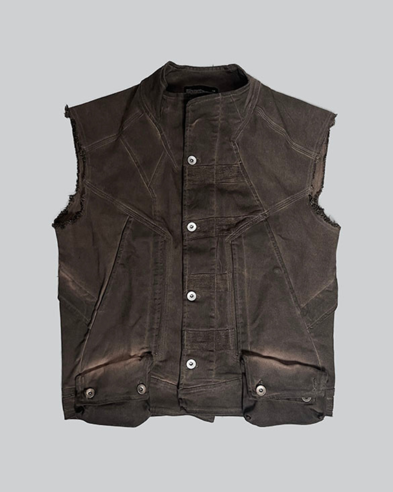 Wasteland Wear Geometric Cut Vest