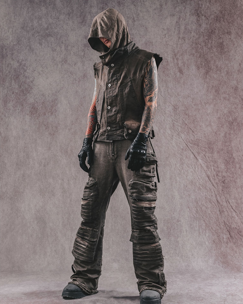 Wasteland Wear Geometric Cut Vest