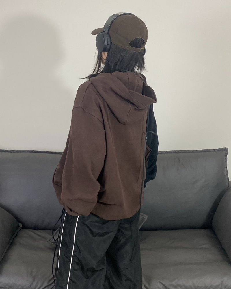 Street-style Color-blocked Hoodie