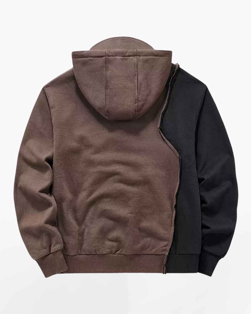 Street-style Color-blocked Hoodie