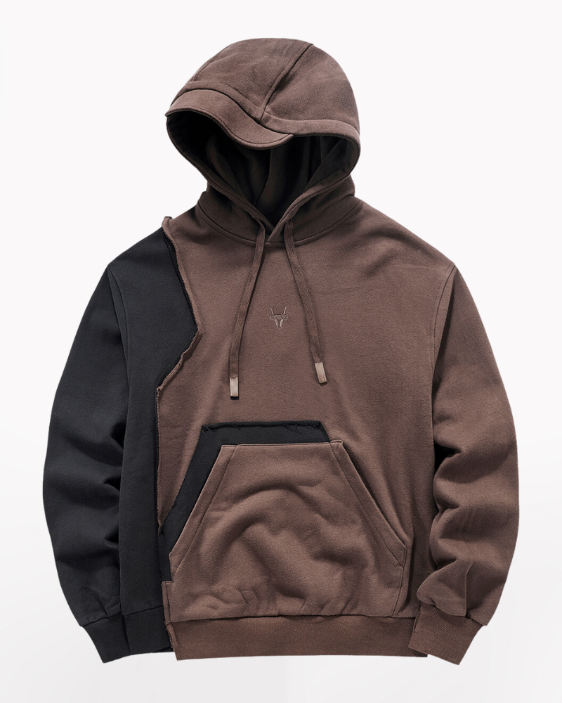Street-style Color-blocked Hoodie