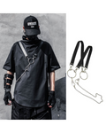 With Chain Function Japanese Techwear T-Shirt