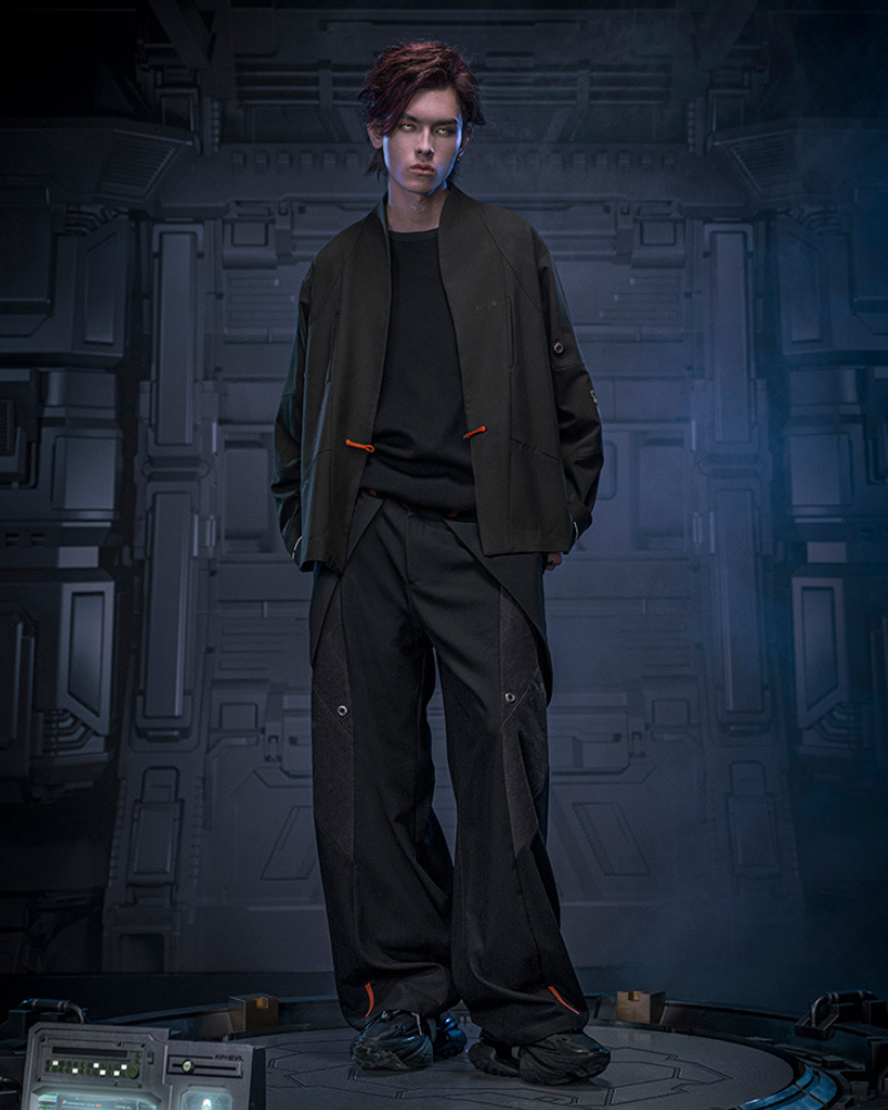 XIPHEVIL Cyberpunk Outfits Invisible Street Unisex Loose Pants