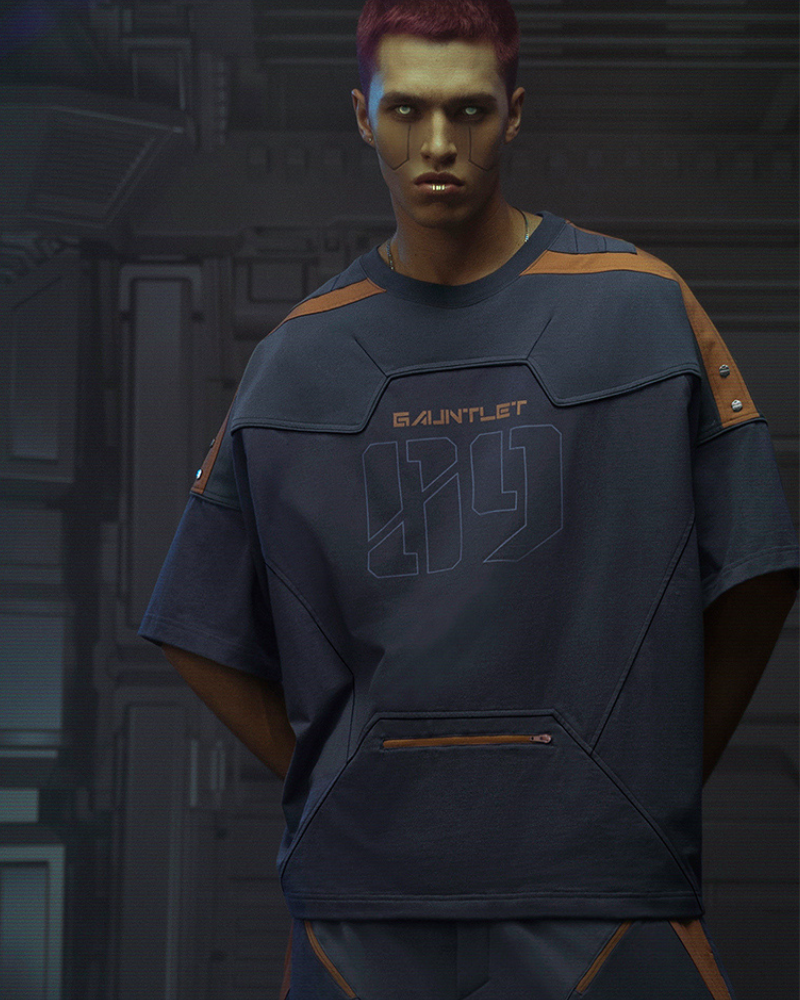 XIPHEVIL Cyberpunk Outfits Star Alliance Sports T-Shirt