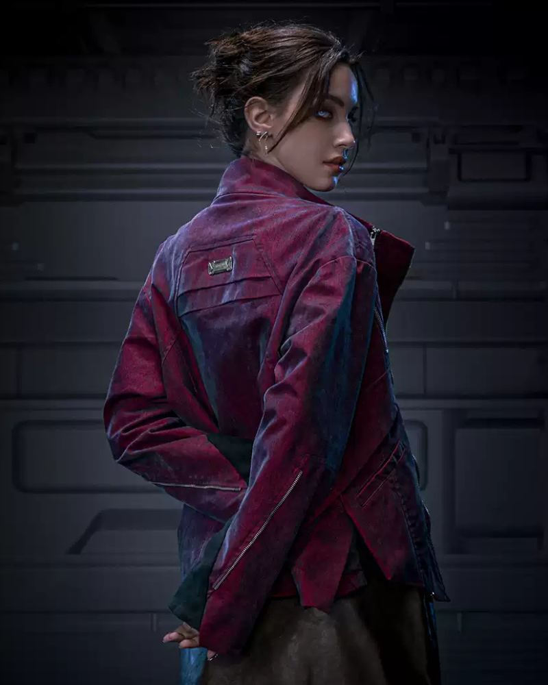 XIPHEVIL Cyberpunk Outfits Unisex Velvet Short Jacket