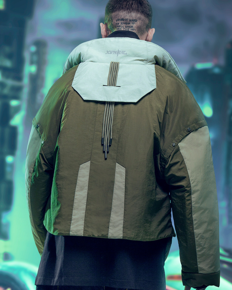 XIPHEVIL Cyberpunk Outfits Exotic Hacker Urban Winter Jacket