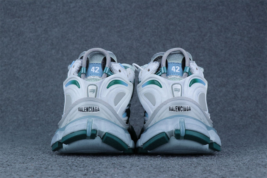 Balenciaga Wmns Runner Sneaker 'Worn-Out - White Green Blue'
