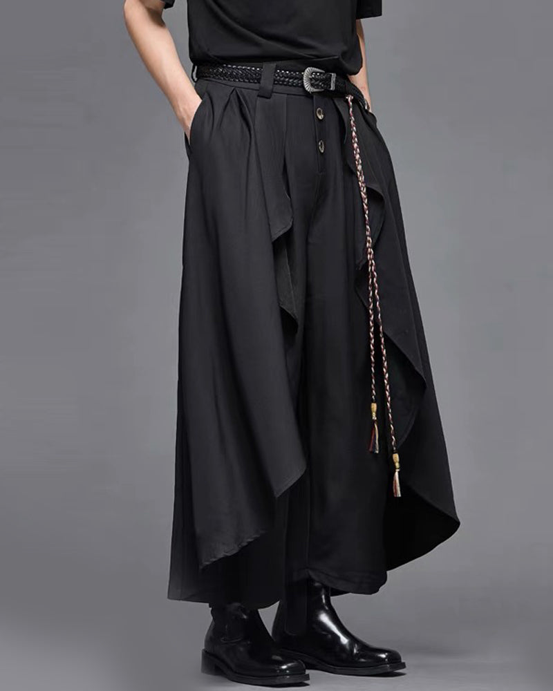 Modern Japanese Carved Alloy Genuine Leather Belt