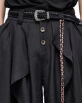 Modern Japanese Carved Alloy Genuine Leather Belt