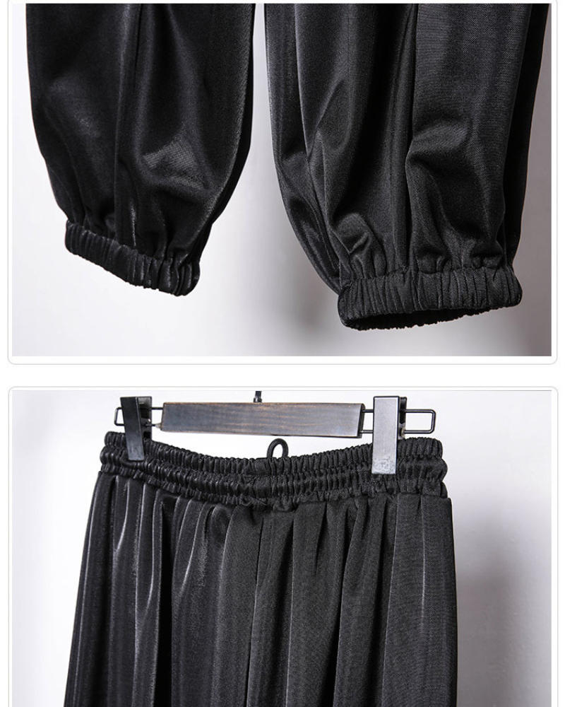 Street Japanese Draped Tapered Cropped Pants