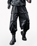Street Japanese Draped Tapered Cropped Pants