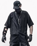 Streetwear Hollow Short Sleeve Shirt