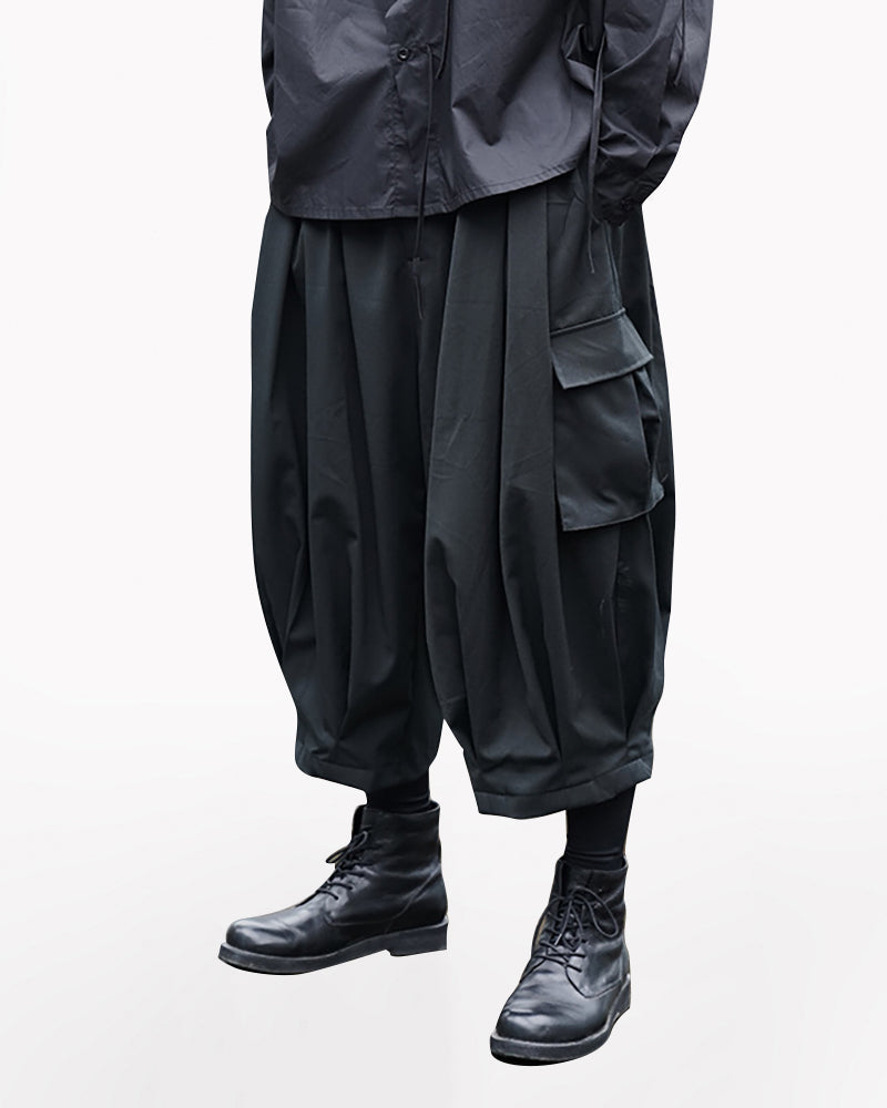 Street Japanese Black Ninja Cargo Pants