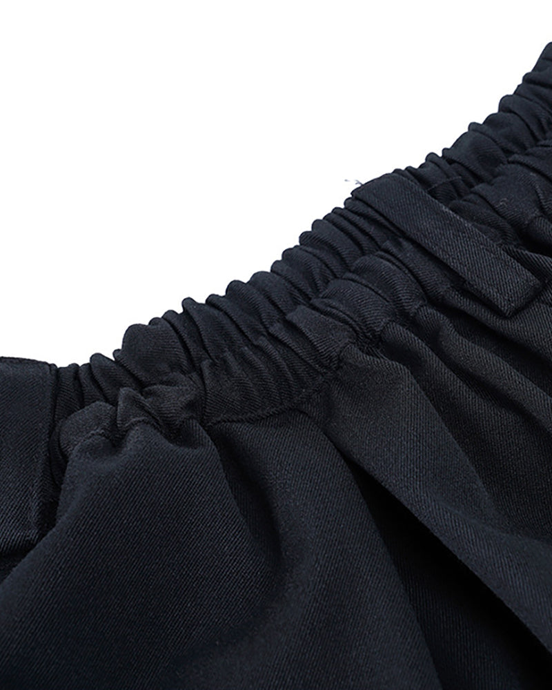 Street Japanese Black Ninja Cargo Pants