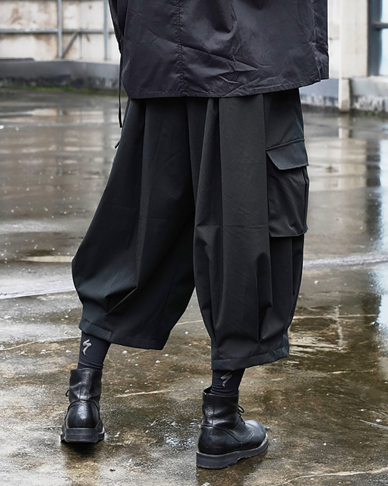 Street Japanese Black Ninja Cargo Pants