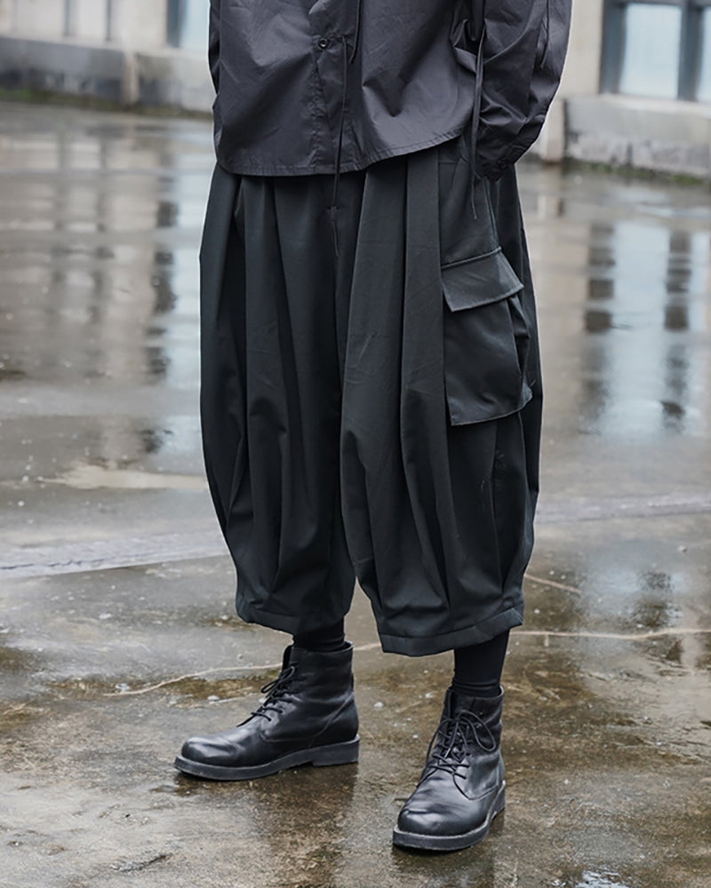Street Japanese Black Ninja Cargo Pants