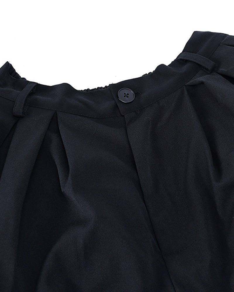 Street Japanese Black Ninja Cargo Pants