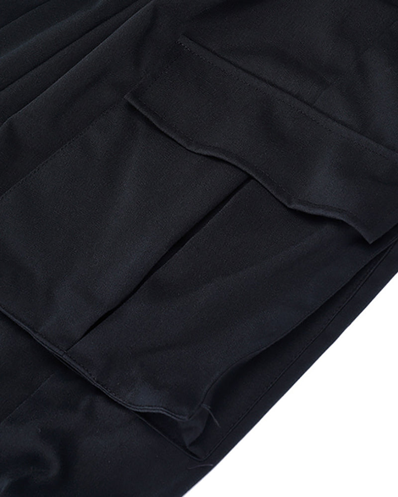 Street Japanese Black Ninja Cargo Pants