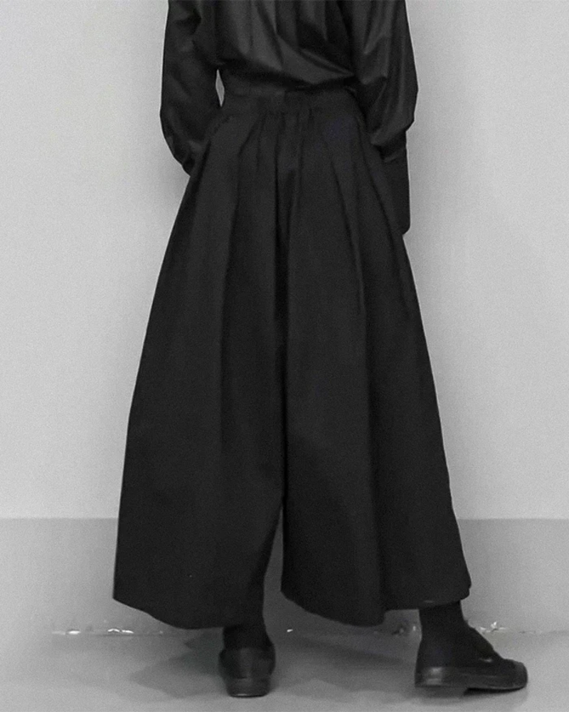 Traditional Japanese Loose Crop Hakama Pants