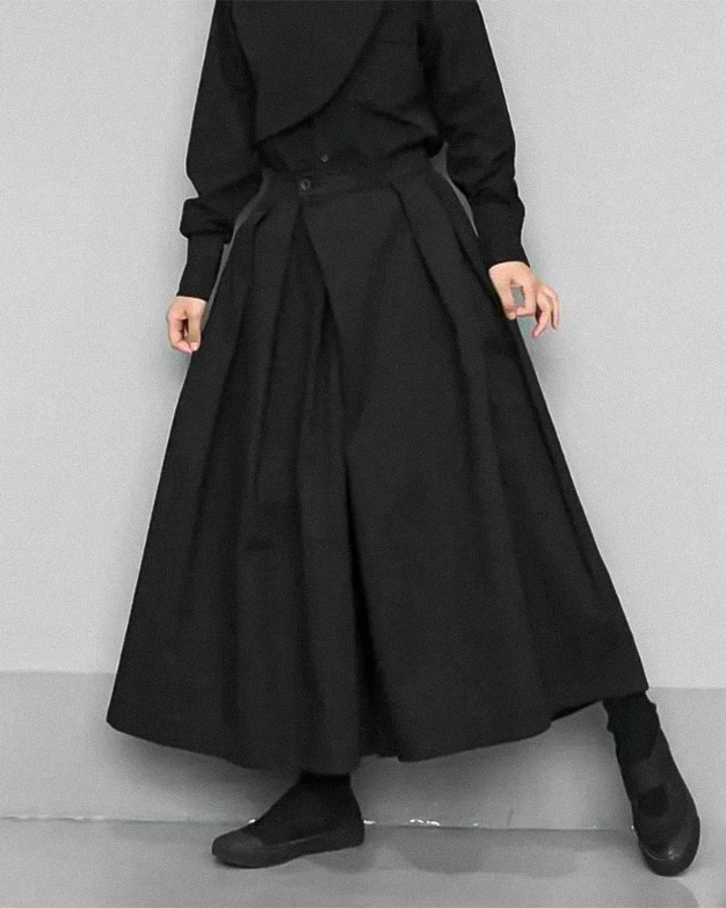 Traditional Japanese Loose Crop Hakama Pants