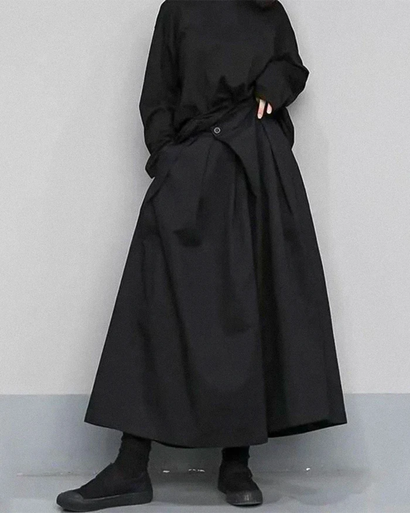 Traditional Japanese Loose Crop Hakama Pants
