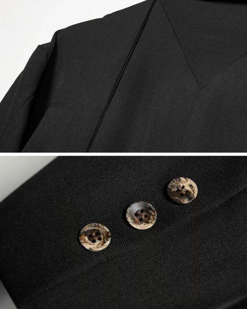 Modern Japanese Style Scarf Collar Long Coat