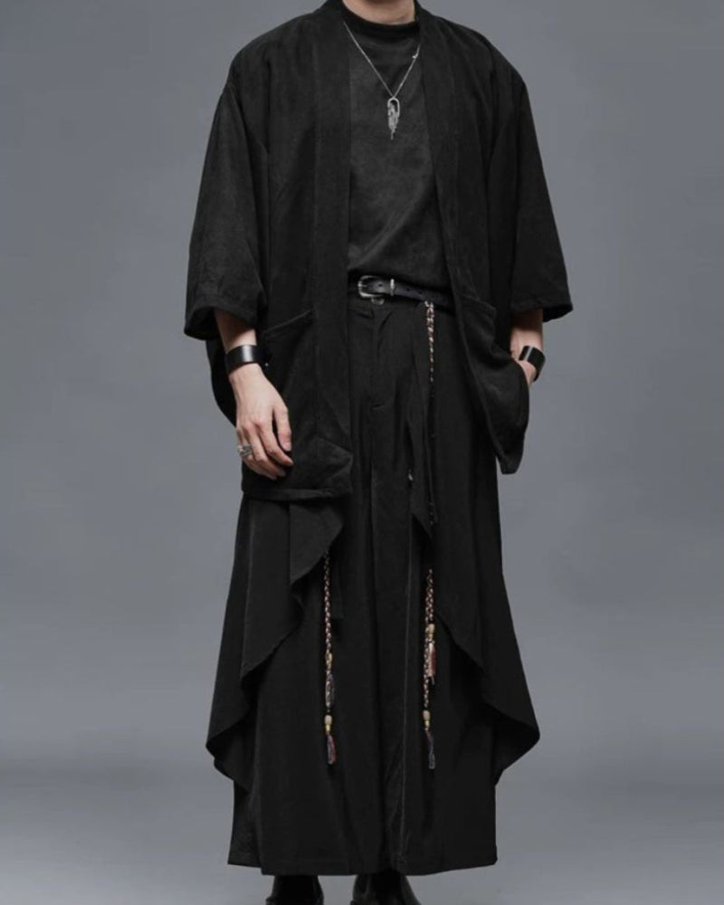 Modern Japanese Suede Kimino Jacket