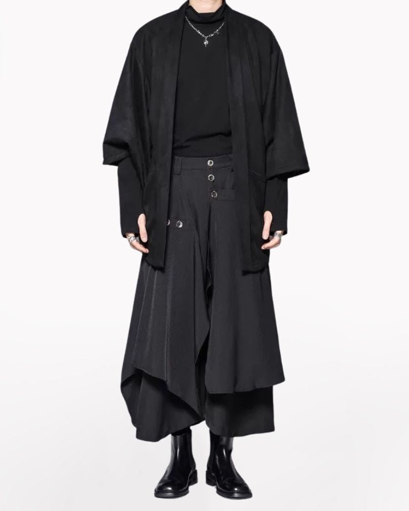 Modern Japanese Suede Kimino Jacket