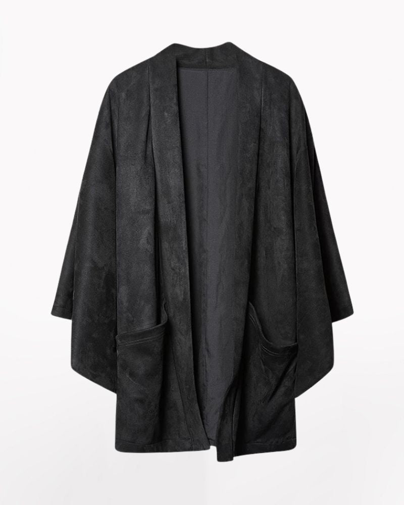 Modern Japanese Suede Kimino Jacket