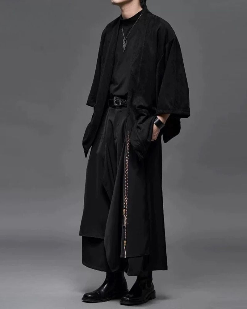 Modern Japanese Suede Kimino Jacket