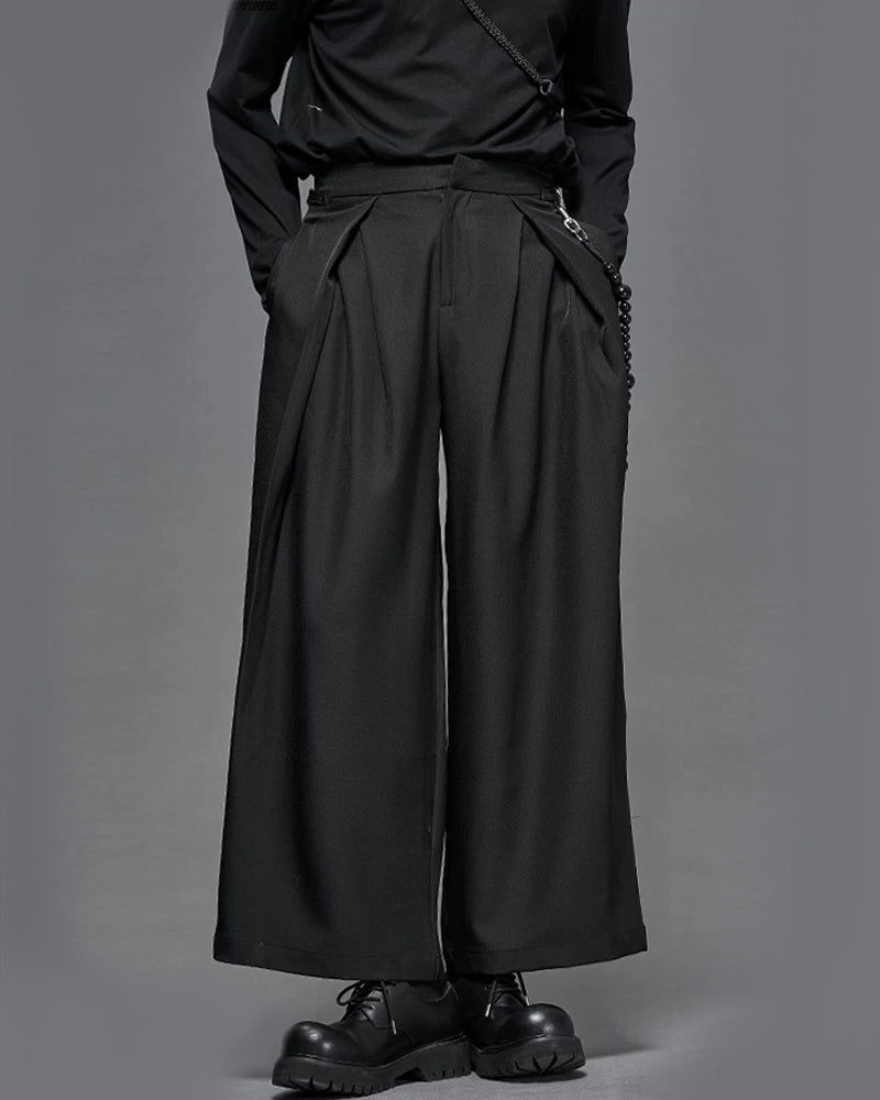 Modern Japanese Vintage Wide-Cut Hakama Pants
