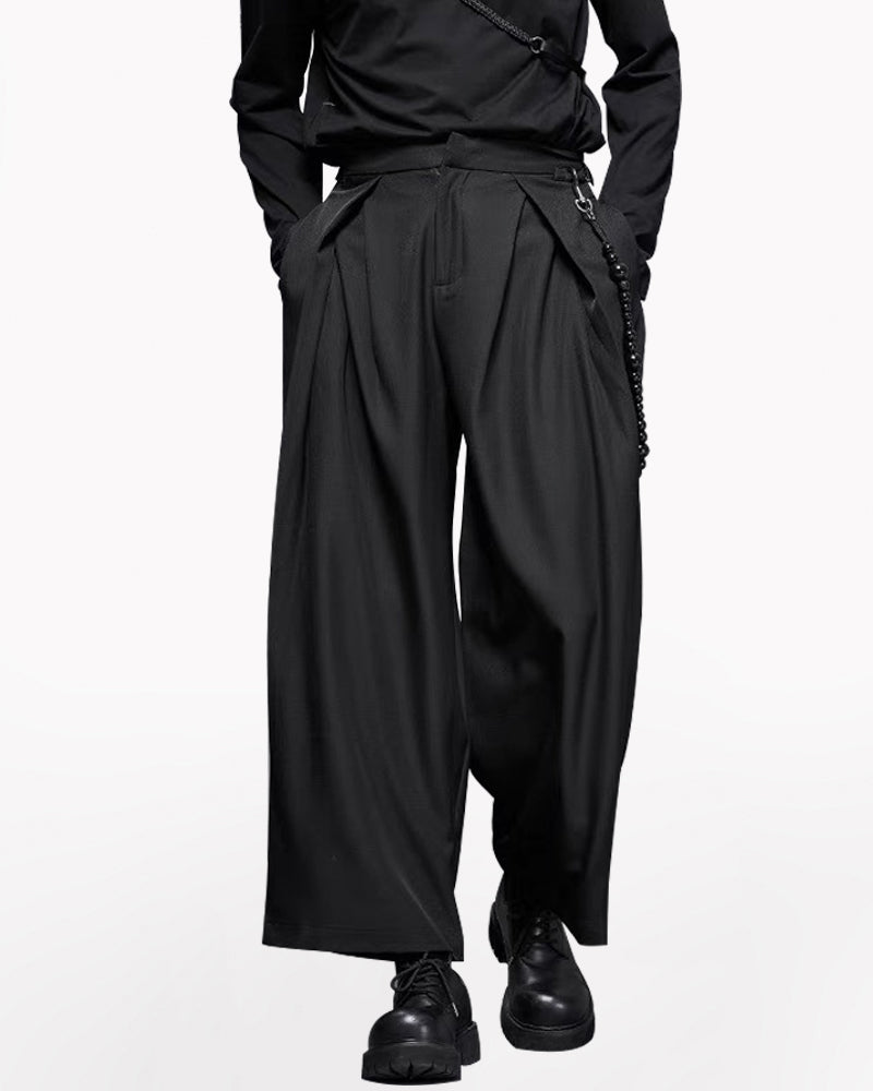 Modern Japanese Vintage Wide-Cut Hakama Pants