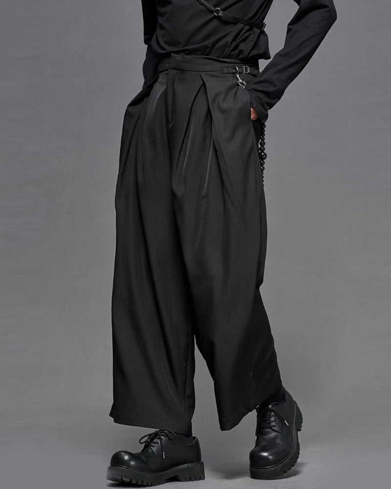 Modern Japanese Vintage Wide-Cut Hakama Pants