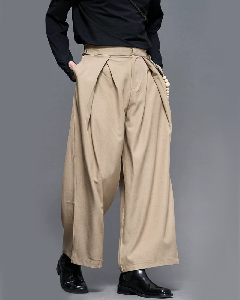 Modern Japanese Vintage Wide-Cut Hakama Pants