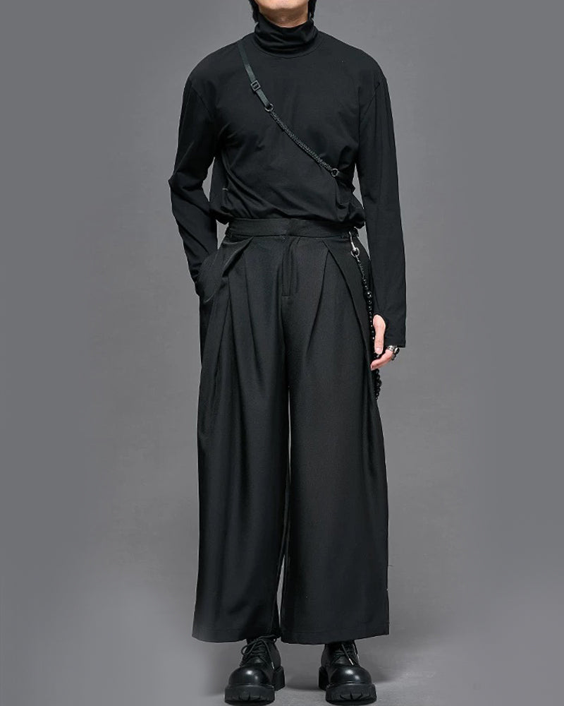 Modern Japanese Vintage Wide-Cut Hakama Pants