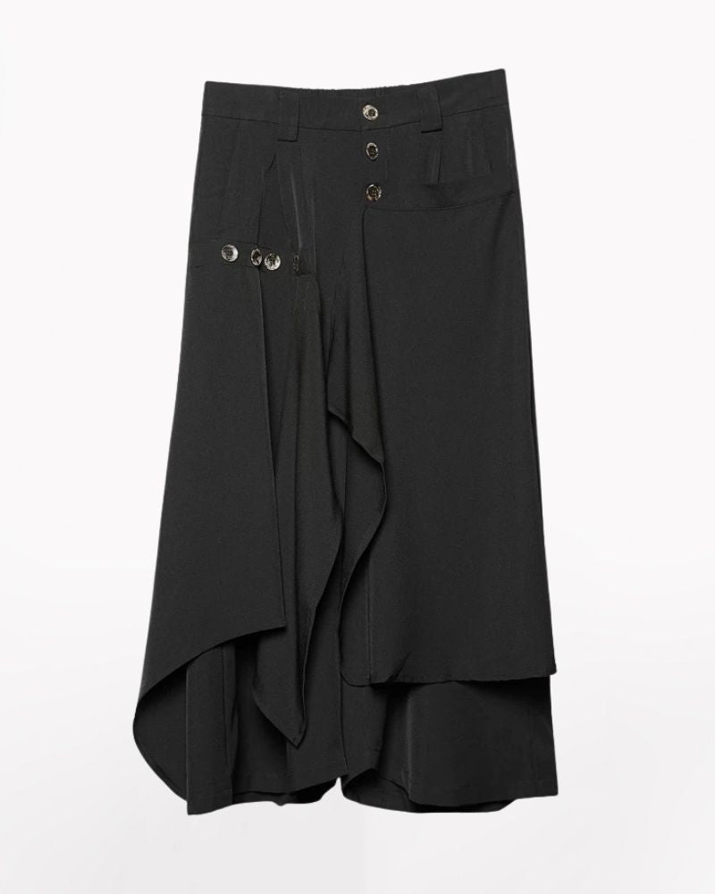 Modern Japanese Style Vintage Wide Leg Hakama Pants