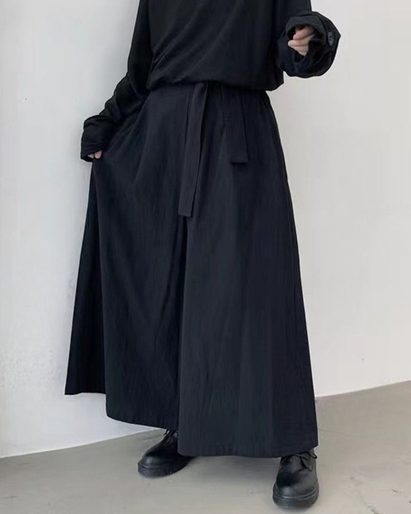 Modern Japanese Style Wide Leg Hakama Pants