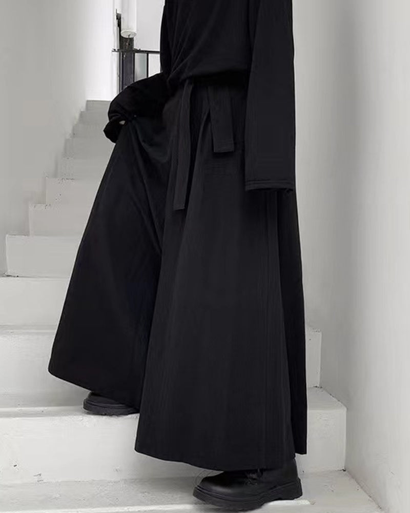 Modern Japanese Style Wide Leg Hakama Pants